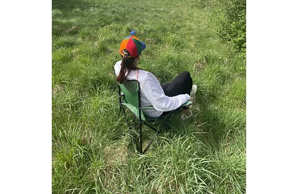 Skladane krzesło wędkarskie – Krzesło kempingowe zielone