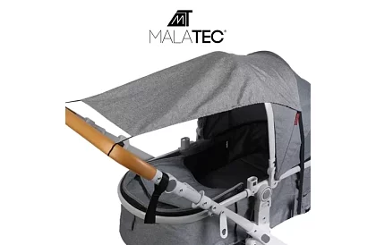 Wodoodporna osłona przeciwsłoneczna na wózek – szara