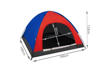 Namiot turystyczny dla 4 osób – 190 x 190 x 123 cm
