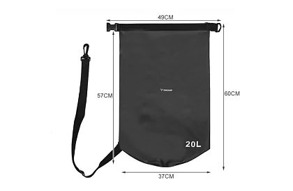 Wodoodporny worek 20 litrów – czarny DRY BAG