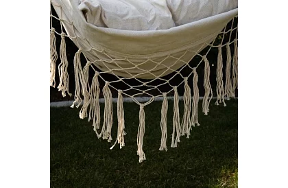 Zawieszona huśtawka + 2 poduszki - beżowe