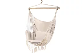 Zawieszona huśtawka + 2 poduszki - beżowe