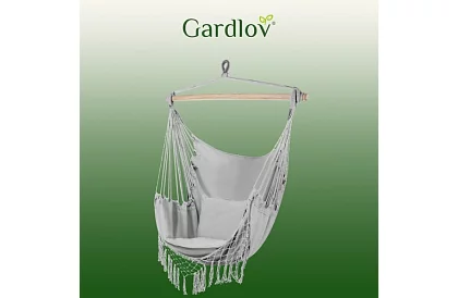 Hamak wiszący + 2 poduszki - szare