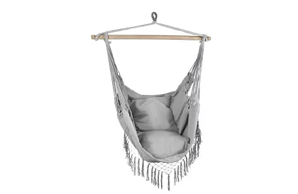 Hamak wiszący + 2 poduszki - szare