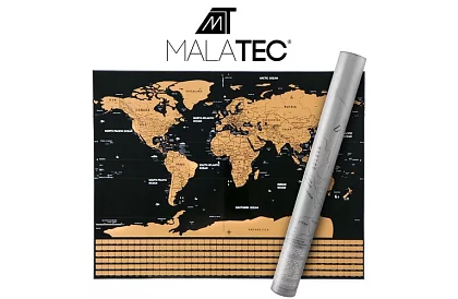 Strefowa mapa z flagami – Scratch Map the World