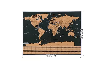 Strefowa mapa z flagami – Scratch Map the World