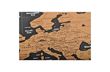 Strefowa mapa z flagami – Scratch Map the World