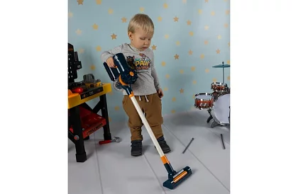 Odkurzacz pionowy dla dzieci na baterie - niebieski