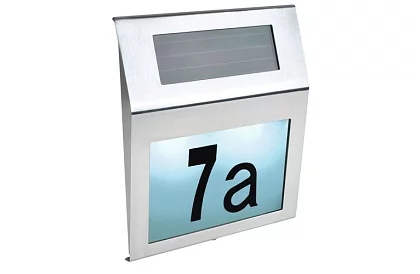 LED solarny numer domu