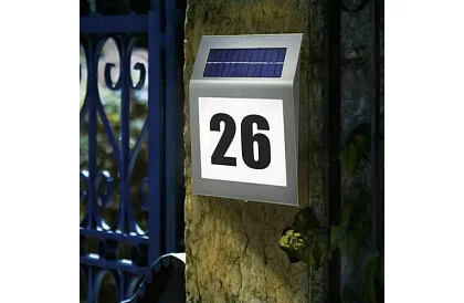 LED solarny numer domu