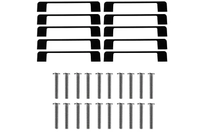 Zestaw uchwytów meblowych 10 sztuk – czarne uchwyty