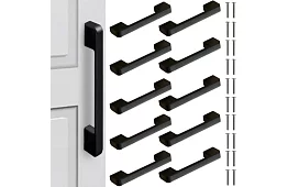 Zestaw uchwytów meblowych 10 sztuk – czarne uchwyty