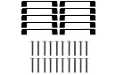Zestaw uchwytów meblowych 10 sztuk – czarne uchwyty