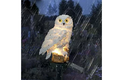 Lampion ogrodowy solarny – sowa
