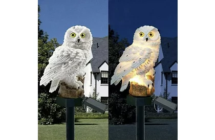 Lampion ogrodowy solarny – sowa
