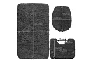 Dywaniki łazienkowe – zestaw 3 sztuk - szary