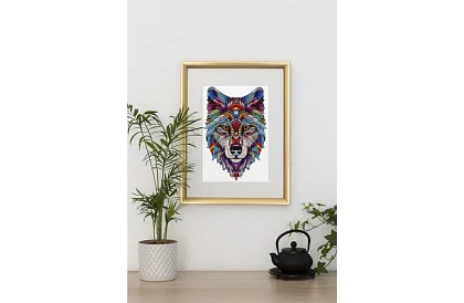 Drewniane puzzle wilk - 170 elementów - 38 x 27 cm