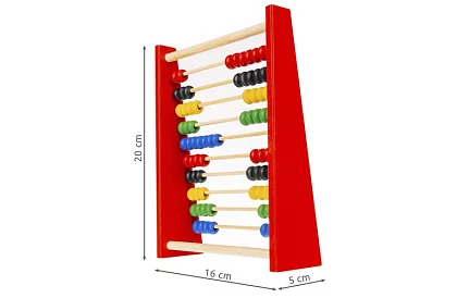 Drewniane liczydło z koralikami dla dzieci