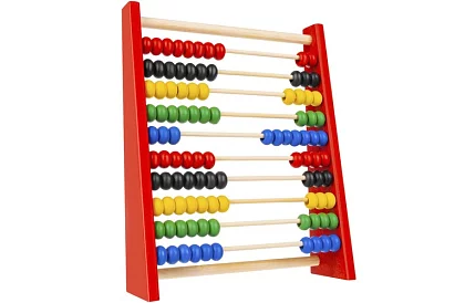 Drewniane liczydło z koralikami dla dzieci