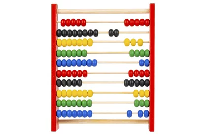 Drewniane liczydło z koralikami dla dzieci