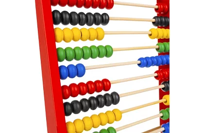 Drewniane liczydło z koralikami dla dzieci