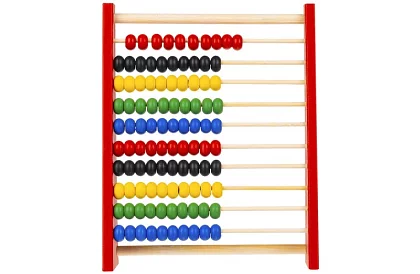 Drewniane liczydło z koralikami dla dzieci